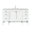 Glossy White / Victorian Silver - 3 Faucet Holes