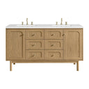 Light Natural Oak / White Zeus - 3 Faucet Holes