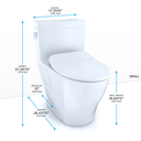 Toto Legato One Piece Elongated 1.28 GPF Toilet with Cefiontect and Softclose Seat - Washlet+ Ready