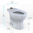 Toto Tornado Flush Commercial Flushometer Floor Mounted Toilet with Cefiontect - Elongated