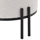 Renwil Cynthia Indoor Boucle Ottoman - Off-White