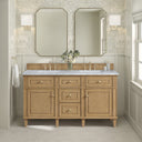 Light Natural Oak / Carrara White - 3 Faucet Holes