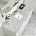 Glossy White / Victorian Silver - 3 Faucet Holes