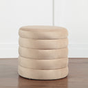 Renwil Lloyd Indoor Poly-Velvet Storage Ottoman - Beige