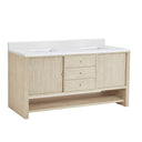 Sunwashed Oak / White Zeus - 1 Faucet Hole