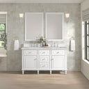 Bright White / Victorian Silver - 3 Faucet Holes