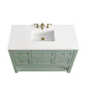 Smokey Celadon / White Zeus - 3 Faucet Holes