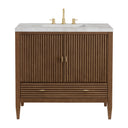 Mid-Century Walnut / Victorian Silver - 3 Faucet Holes