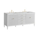 Bright White / Victorian Silver - 3 Faucet Holes