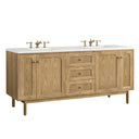 Light Natural Oak / White Zeus - 3 Faucet Holes