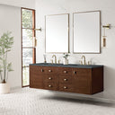 Mid-Century Walnut / Parisien Bleu - 3 Faucet Holes