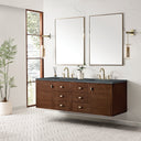 Mid-Century Walnut / Parisien Bleu - 3 Faucet Holes