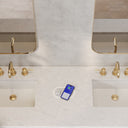 Seaside Oak / Eternal Jasmine Pearl - 3 Faucet Holes