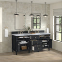 Black Onyx / Carrara White - 3 Faucet Holes