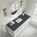 Bright White / Charcoal Soapstone - 3 Faucet Holes