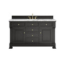 Black Onyx / Carrara White - 3 Faucet Holes