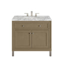 Walnut Whisper / Carrara White - 3 Faucet Holes