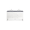 Glossy White / Charcoal Soapstone - 3 Faucet Holes