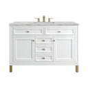 Glossy White / Victorian Silver - 3 Faucet Holes