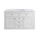 Glossy White / Carrara White - 3 Faucet Holes