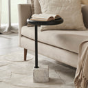 Renwil Hull Indoor Banswara Marble Side Table - White