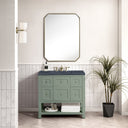Smokey Celadon / Charcoal Soapstone - 3 Faucet Holes