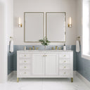 Glossy White / Victorian Silver - 3 Faucet Holes