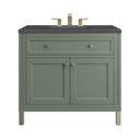 Smokey Celadon / Charcoal Soapstone - 3 Faucet Holes
