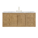 Light Natural Oak / Carrara White - 3 Faucet Holes