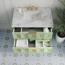 Pistachio / Carrara White - 3 Faucet Holes