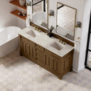Honey Oak / Victorian Silver - 3 Faucet Holes
