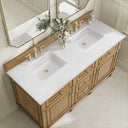 Light Natural Oak / White Zeus - 3 Faucet Holes
