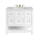 Bright White / Victorian Silver - 3 Faucet Holes