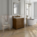 Honey Oak / Carrara White - 3 Faucet Holes