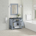 Serenity Blue / Charcoal Soapstone - 3 Faucet Holes