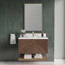 Chestnut / White Zeus - 1 Faucet Hole