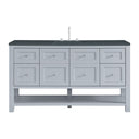 Serenity Blue / Charcoal Soapstone - 3 Faucet Holes