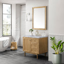 Light Natural Oak / Carrara White - 3 Faucet Holes