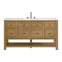 Light Natural Oak / White Zeus - 3 Faucet Holes