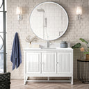 Glossy White / White Zeus - 1 Faucet Hole