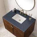 Mid-Century Walnut / Charcoal Soapstone - 3 Faucet Holes