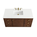 Mid-Century Walnut / White Zeus - 3 Faucet Holes
