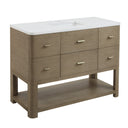 Pebble Oak / White Zeus - 1 Faucet Hole