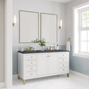 Glossy White / Charcoal Soapstone - 3 Faucet Holes