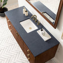 Mid-Century Walnut / Charcoal Soapstone - 3 Faucet Holes