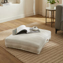 Renwil Rousseau Indoor 100% Pet Floor Pouf - Light Grey / Ivory