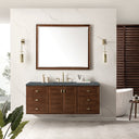 Mid-Century Walnut / Parisien Bleu - 3 Faucet Holes