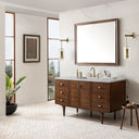 Mid-Century Walnut / Eternal Jasmine Pearl - 3 Faucet Holes