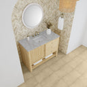 Sunwashed Oak / Victorian Silver - 3 Faucet Holes
