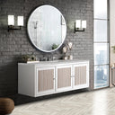 Glossy White / Victorian Silver - 3 Faucet Holes